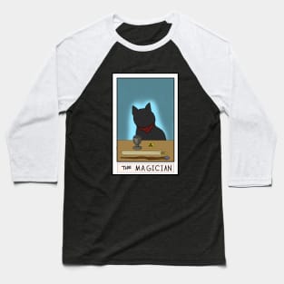 Merlin Cat Tarot Baseball T-Shirt